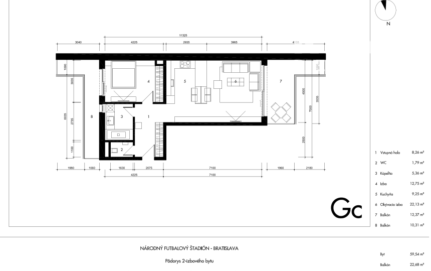 Štýlový 2-izb. byt v Tehelnom poli – 2 balkóny, parkovanie, pivnica v CENE