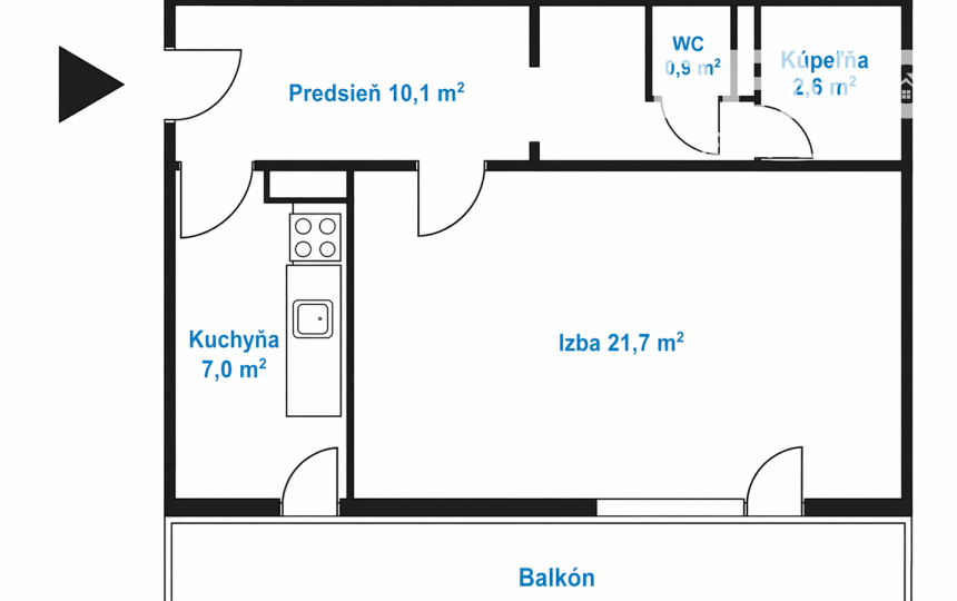 Veľký 1-izbový byt s krásnym výhľadom na Karpaty, Teplická ulica