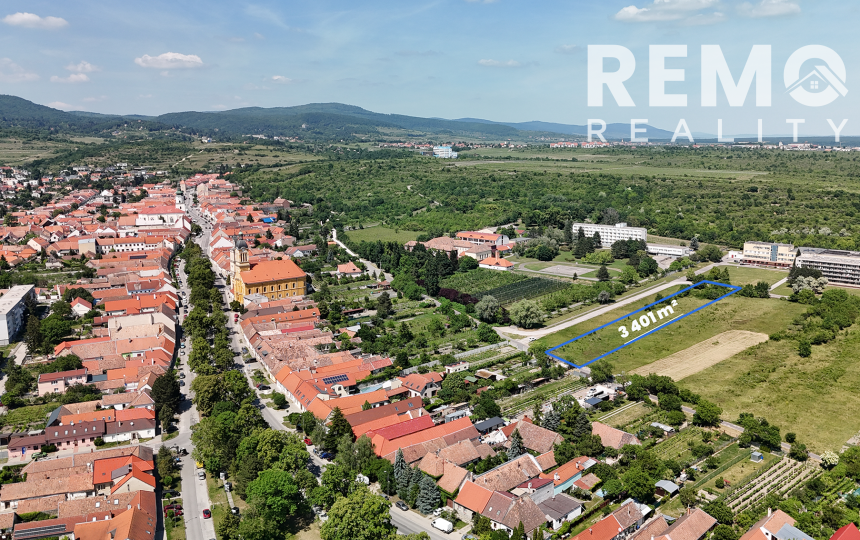 Stavebný pozemok v centre Modry | 3 401 m² | Územný plán na výstavbu RD - TOP PONUKA